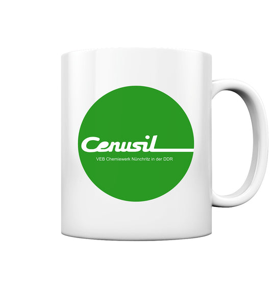 DDR Ostalgie Tasse • CENUSIL - VEB CHEMIE NÜNCHRITZ