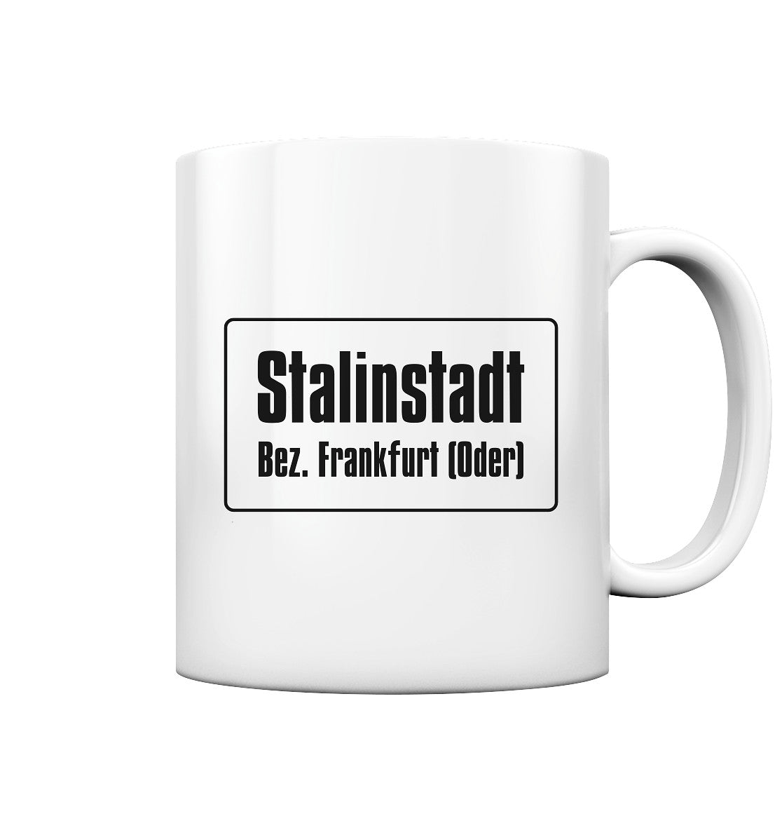DDR Ostalgie Tasse • STALINSTADT - EISENHÜTTENKOMBINAT OST EKO (ORIGINAL-SCHILD)