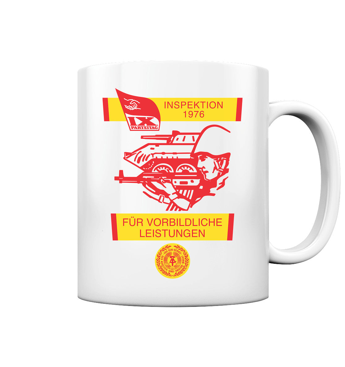 DDR Ostalgie Tasse • NVA - WIMPEL FÜR VORBILDLICHE LEISTUNGEN 1976