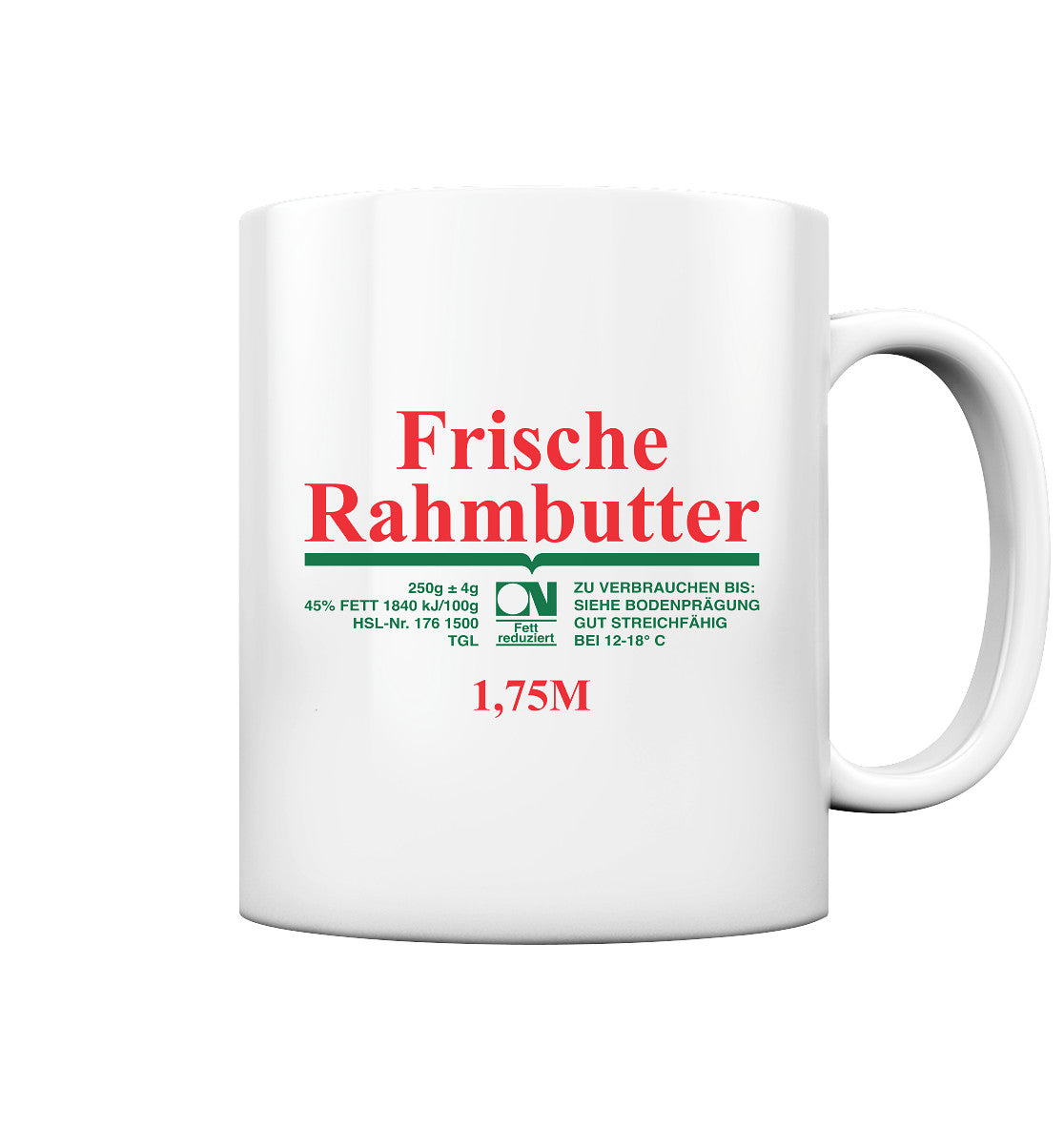 DDR Ostalgie Tasse • FRISCHE RAHMBUTTER - KONSUM