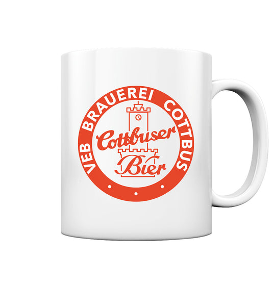 DDR Ostalgie Tasse • VEB BRAUEREI COTTBUS