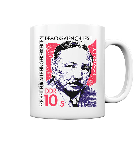 DDR Ostalgie Tasse • DDR BRIEFMARKE - FREIHEIT FÜR LUIS CORVALAN