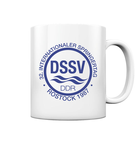 DDR Ostalgie Tasse • INTERNATIONALER SPRINGERTAG - ROSTOCK 1987 - hell