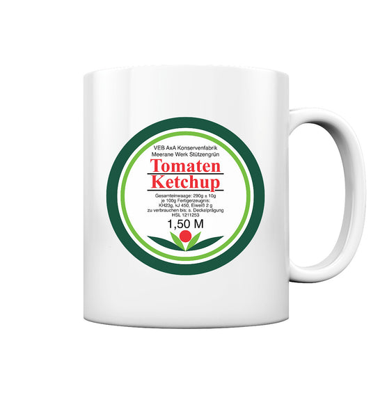 DDR Ostalgie Tasse • VEB AXA KONSERVEN MEERANE - TOMATEN-KETCHUP