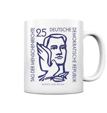 DDR Ostalgie Tasse • DDR BRIEFMARKE - TAG DER MENSCHENRECHTE