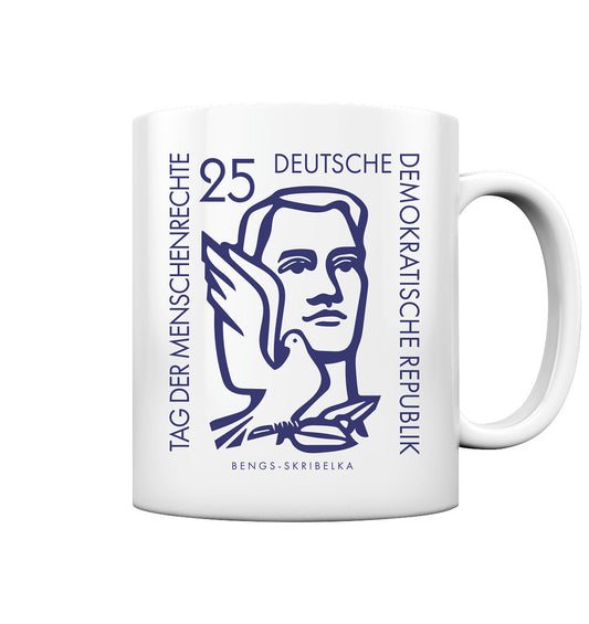 DDR Ostalgie Tasse • DDR BRIEFMARKE - TAG DER MENSCHENRECHTE