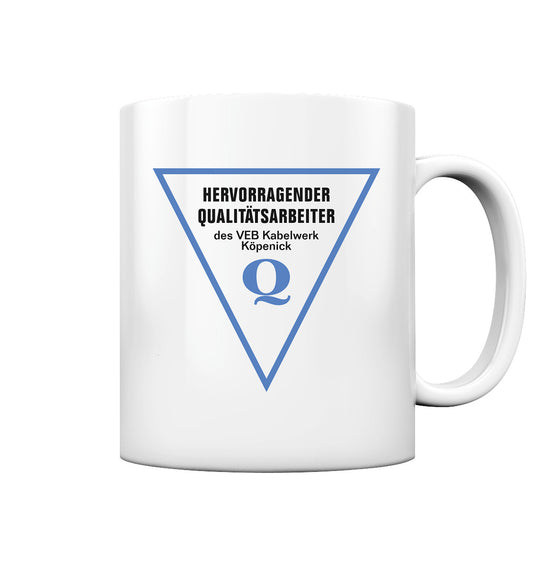 DDR Ostalgie Tasse • HERVORRAGENDER QUALITÄTSARBEITER DES VEB KABELWERK KÖPENICK