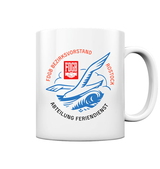DDR Ostalgie Tasse • FDGB FERIENDIENST ROSTOCK