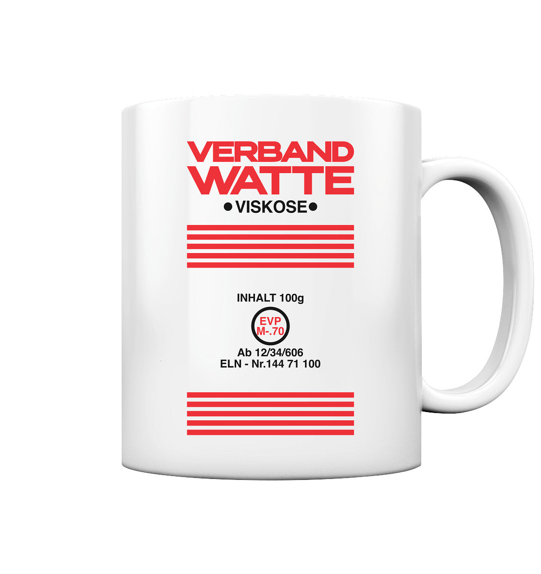 DDR Ostalgie Tasse • VERBAND WATTE VISKOSE