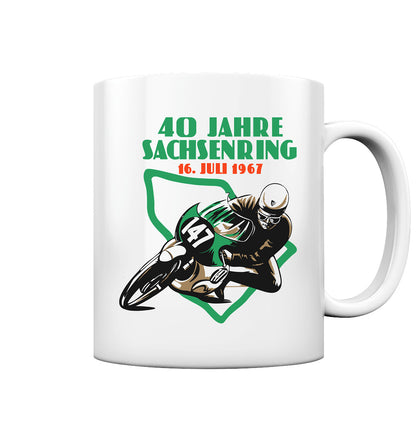 DDR Ostalgie Tasse • 40 JAHRE SACHSENRING 1967