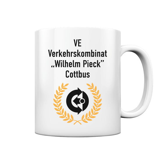 DDR Ostalgie Tasse • VE VERKEHRSKOMBINAT WILHELM PIECK COTTBUS