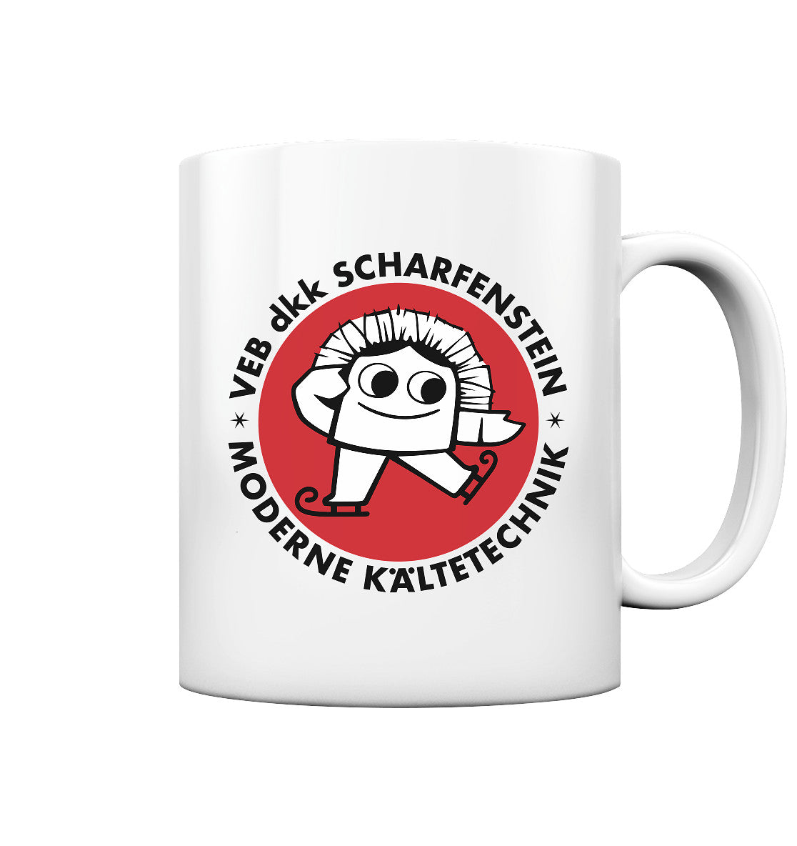 DDR Ostalgie Tasse • VEB DKK SCHARFENSTEIN