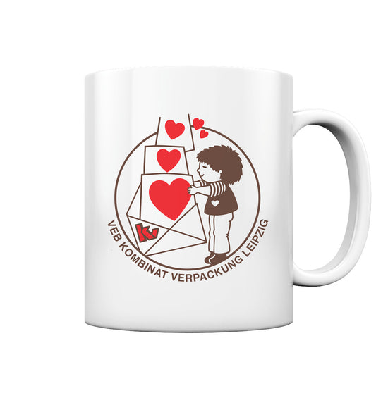 DDR Ostalgie Tasse • VEB KOMBINAT VERPACKUNG LEIPZIG