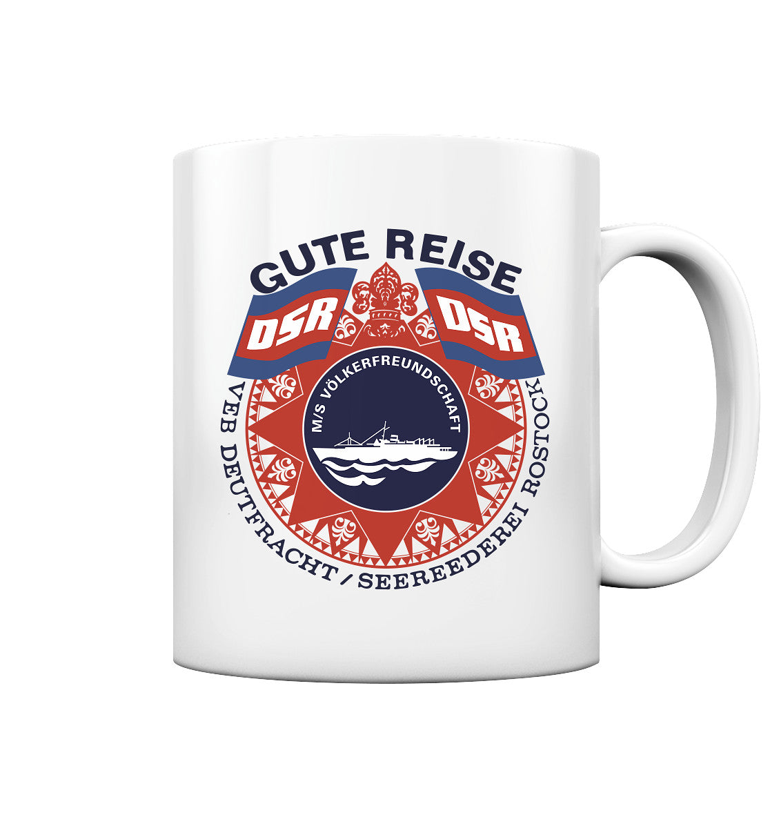 DDR Ostalgie Tasse • MS VÖLKERFREUNDSCHAFT- hell
