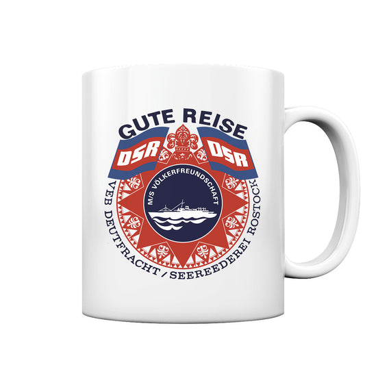 DDR Ostalgie Tasse • MS VÖLKERFREUNDSCHAFT- hell