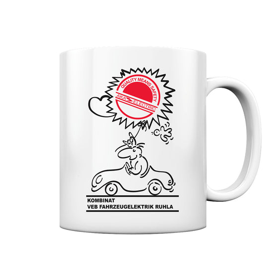 DDR Ostalgie Tasse • AKA ELEKTRIK - VEB FAHRZEUGELEKTRIK RUHLA