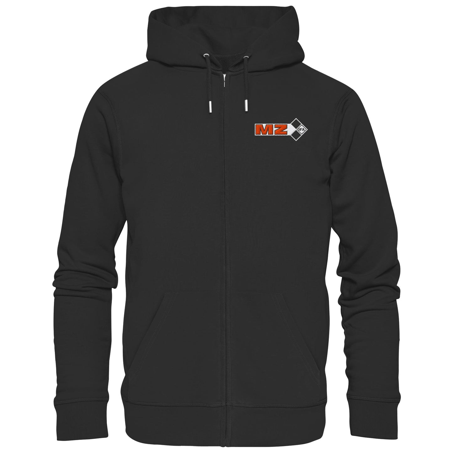DDR Ostalgie Kapuze / Zipper Hoodie bestickt • IFA MZ MOTORRADWERK ZSCHOPAU