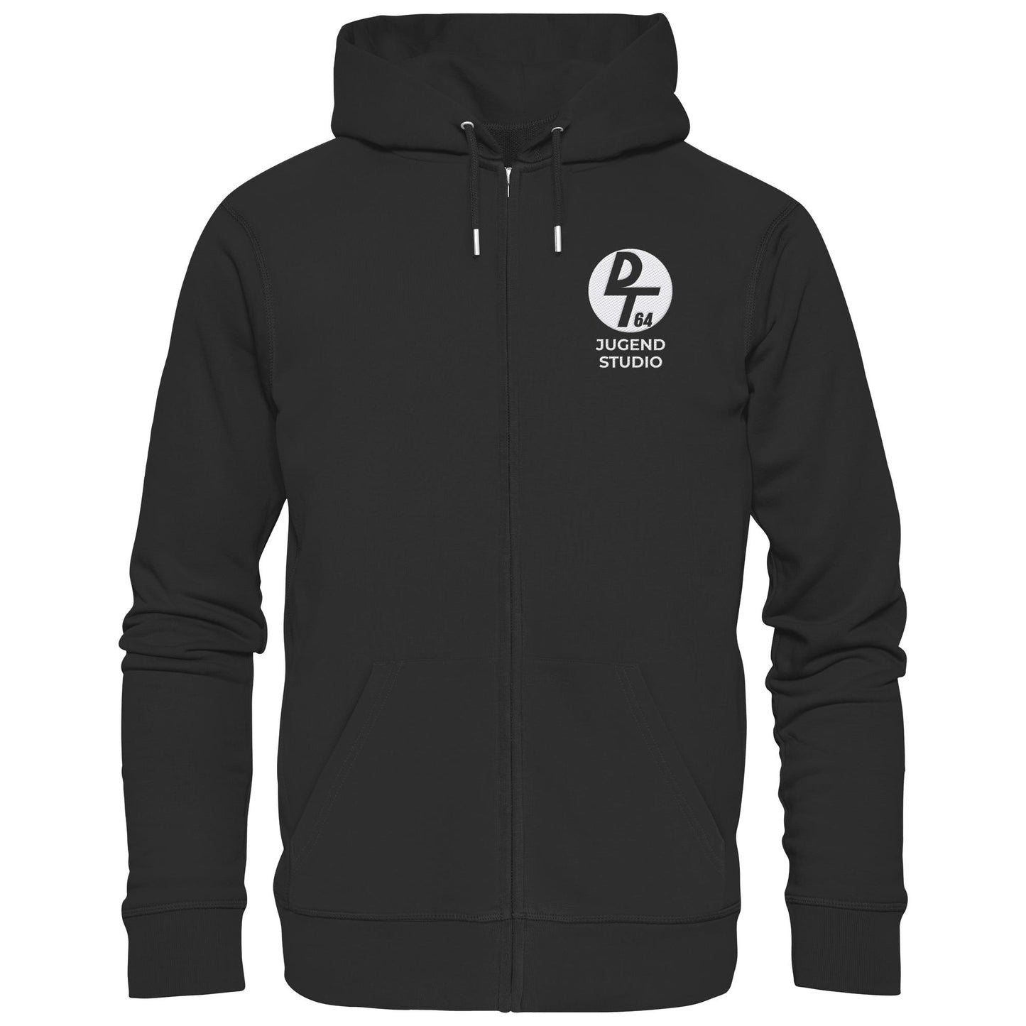 DDR Ostalgie Kapuze / Zipper Hoodie bestickt • DT64 JUGENDSTUDIO