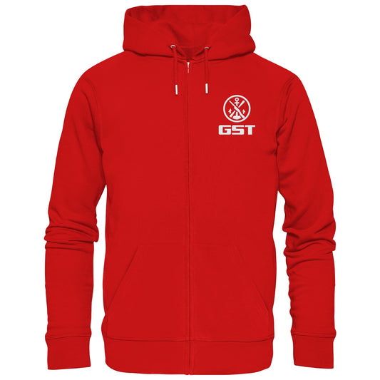 DDR Ostalgie Kapuze / Zipper Hoodie bestickt • GST - GESELLSCHAFT FÜR SPORT UND TECHNIK
