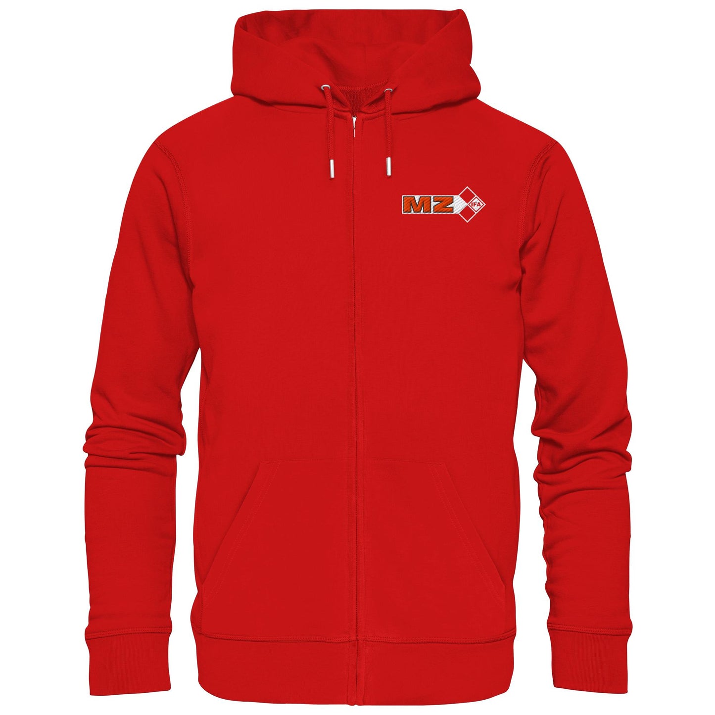 DDR Ostalgie Kapuze / Zipper Hoodie bestickt • IFA MZ MOTORRADWERK ZSCHOPAU