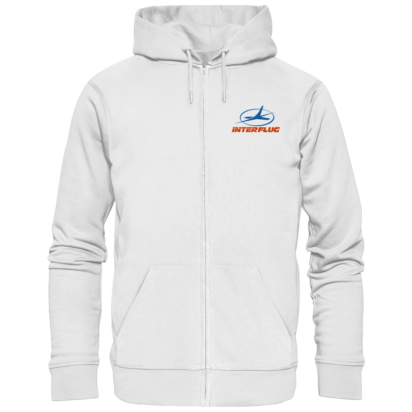 DDR Ostalgie Kapuze / Zipper Hoodie bestickt • INTERFLUG