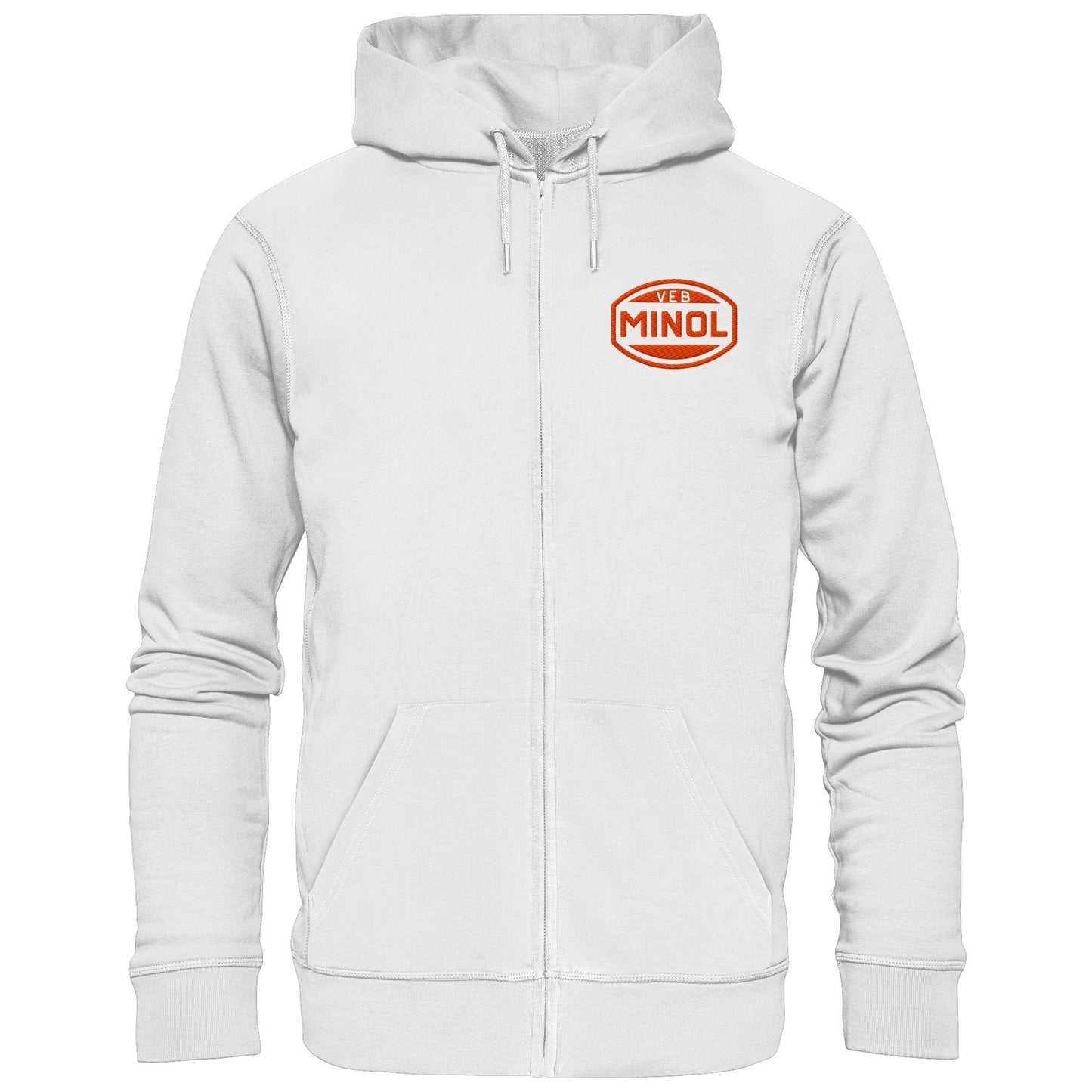 DDR Ostalgie Kapuze / Zipper Hoodie bestickt • VEB MINOL