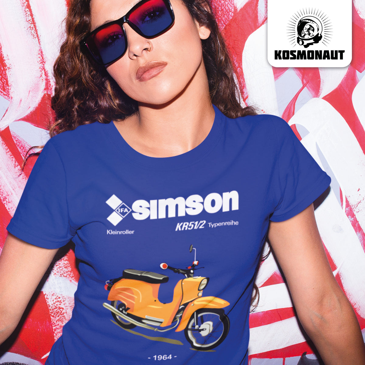 DDR Ostalgie Shirt Unisex • SIMSON SCHWALBE KR51-2 (ORIGINALPROSPEKT 1964)