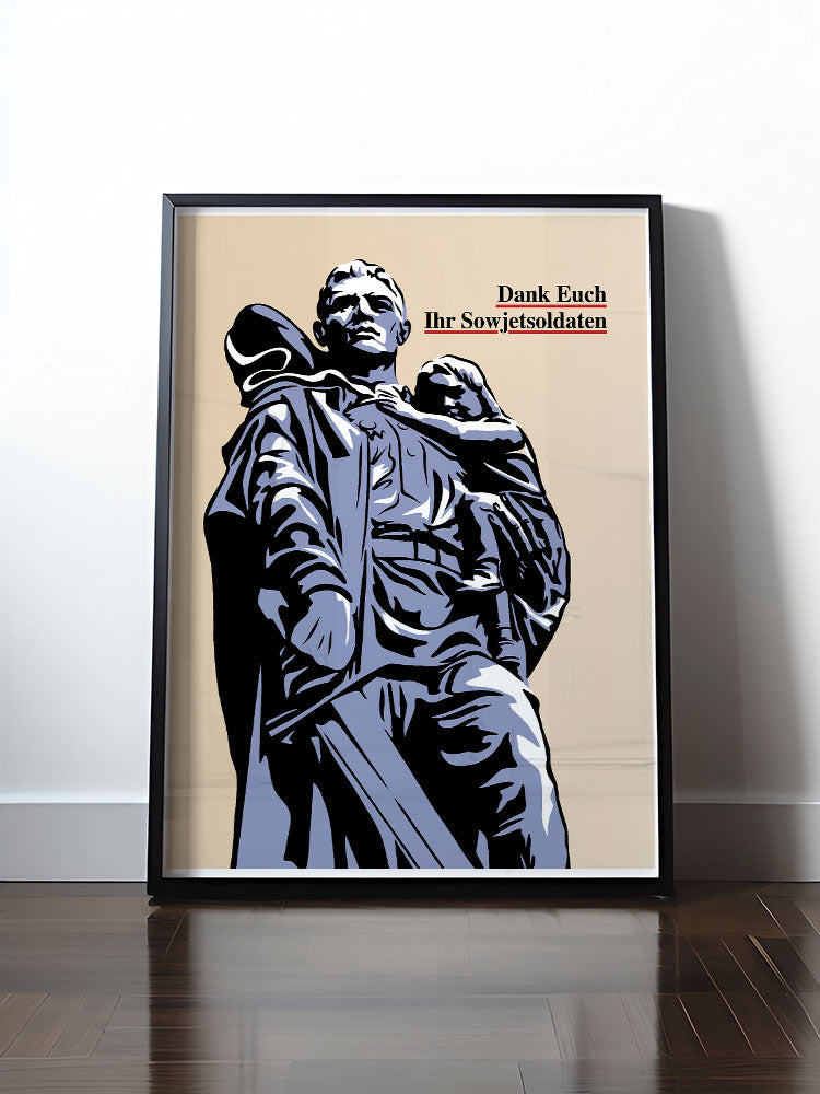 Historisches DDR Poster (A4 | A3 | A2 | A1) • DANK EUCH IHR SOWJETSOLDATEN (DDR ORIGINAL-PLAKAT)