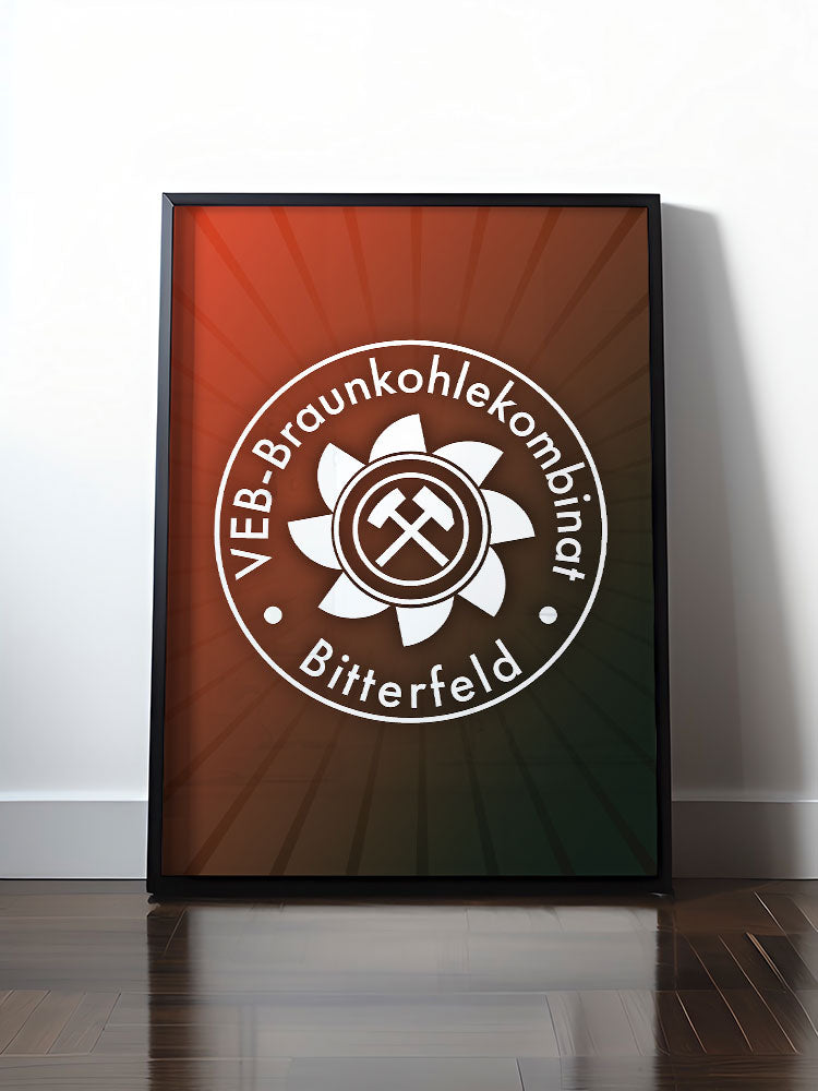 Historisches DDR Poster (A4 | A3 | A2 | A1) • VEB BRAUNKOHLEKOMBINAT BITTERFELD