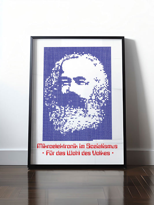 Historisches DDR Poster (A4 | A3 | A2 | A1) • DDR MIKROELEKTRONIK FÜR DAS WOHL DES VOLKES (ORIGINAL POSTER)