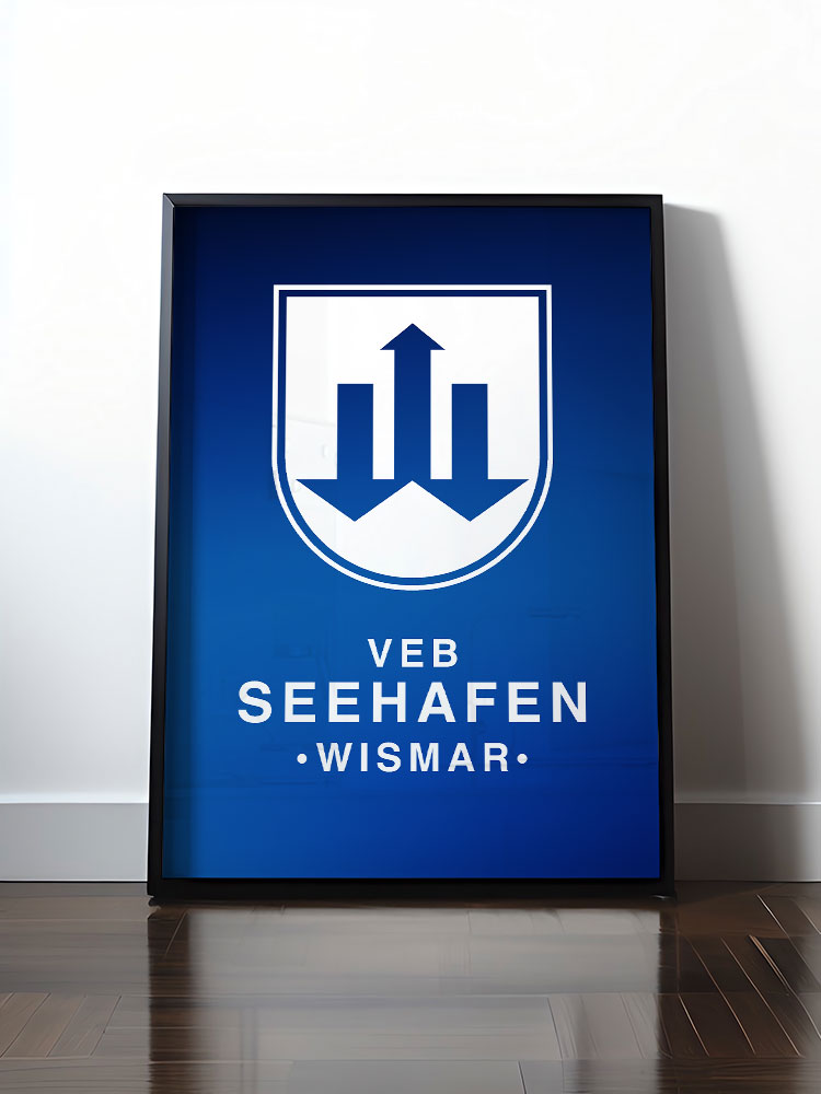 Historisches DDR Poster (A4 | A3 | A2 | A1) • VEB SEEHAFEN WISMAR