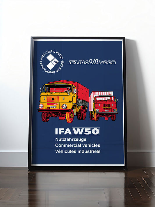 Historisches DDR Poster (A4 | A3 | A2 | A1) • IFA W50