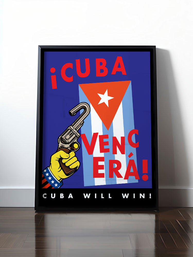 Historisches DDR Poster (A4 | A3 | A2 | A1) • VENCERÁ! CUBA WILL WIN! (ORIGINAL POSTER KUBA)