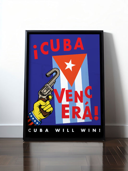 Historisches DDR Poster (A4 | A3 | A2 | A1) • VENCERÁ! CUBA WILL WIN! (ORIGINAL POSTER KUBA)