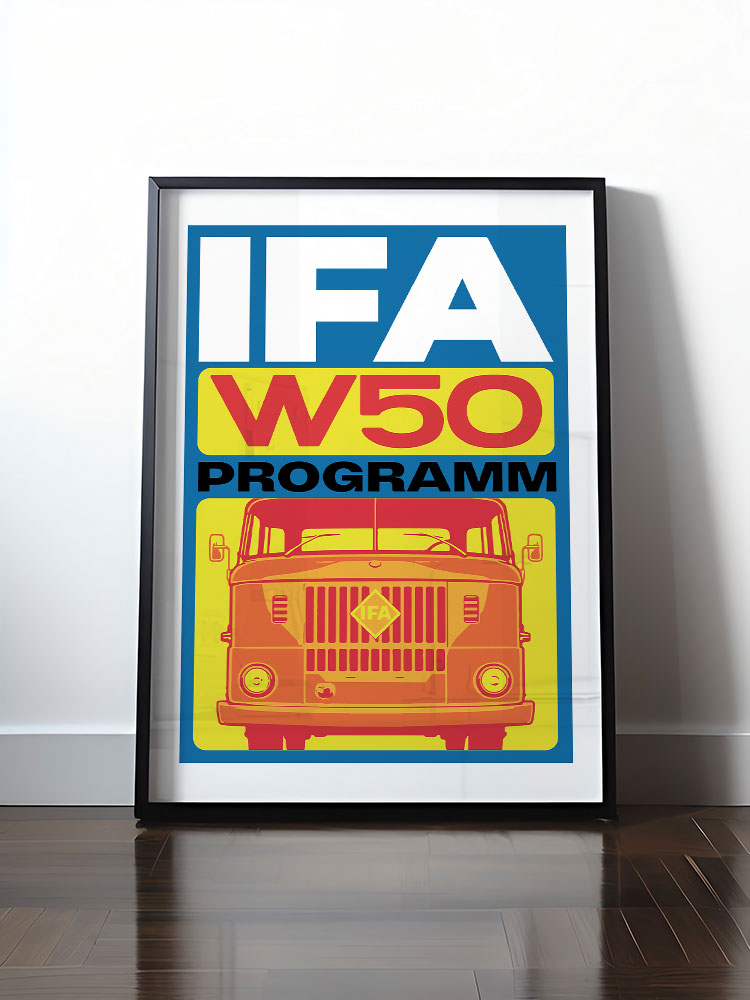 Historisches DDR Poster (A4 | A3 | A2 | A1) • IFA W50 PROGRAMM