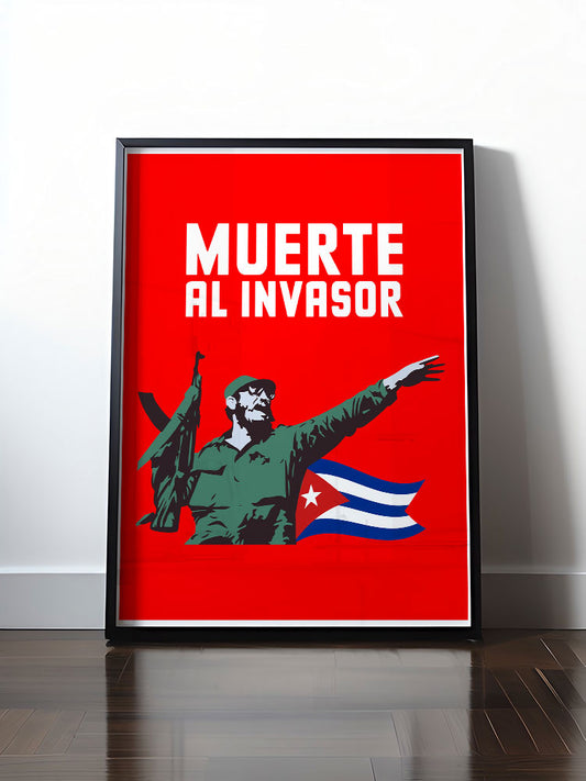 Historisches DDR Poster (A4 | A3 | A2 | A1) • MUERTE AL INVASOR