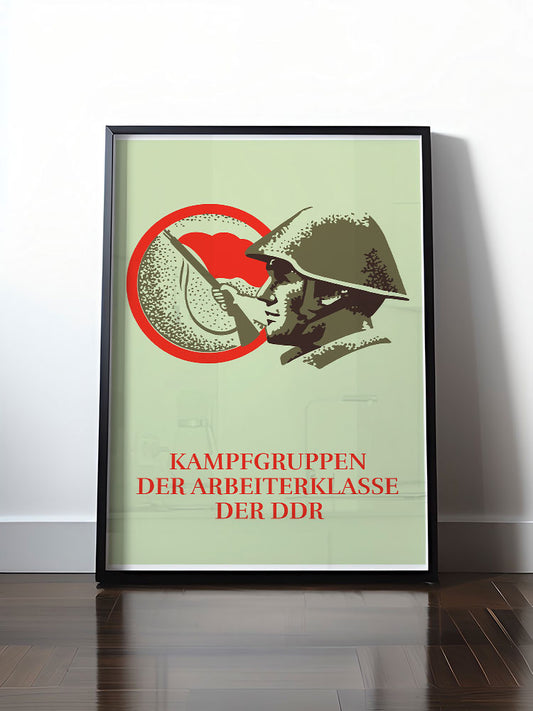 Historisches DDR Poster (A4 | A3 | A2 | A1) • KAMPFGRUPPEN DER ARBEITERKLASSE DER DDR
