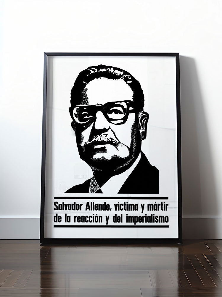 Historisches DDR Poster (A4 | A3 | A2 | A1) • SALVADOR ALLENDE, OPFER UND MÄRTYRER DES IMPERIALISMUS