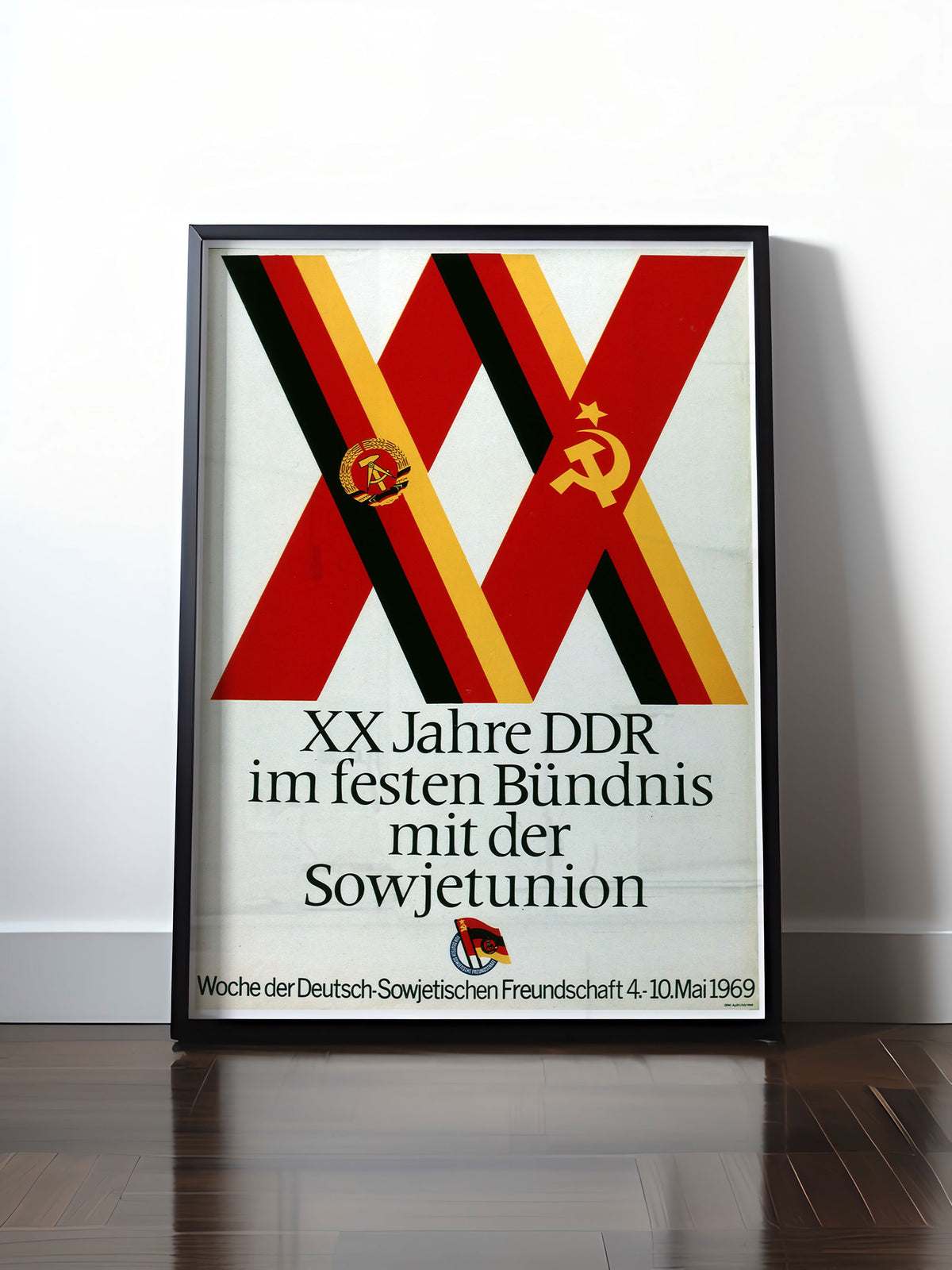 20 JAHRE DEUTSCH-SOWJETISCHE FREUNDSCHAFT (MOTIV 1) | Historisches DDR Poster (A4, A3, A2, A1)