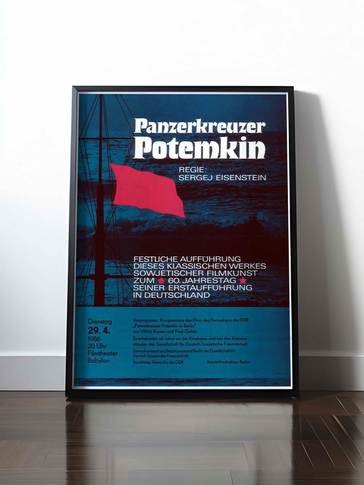 Historisches DDR Poster (A4 | A3 | A2 | A1) • PANZERKREUZER POTEMKIN 1986 - FILMPLAKAT
