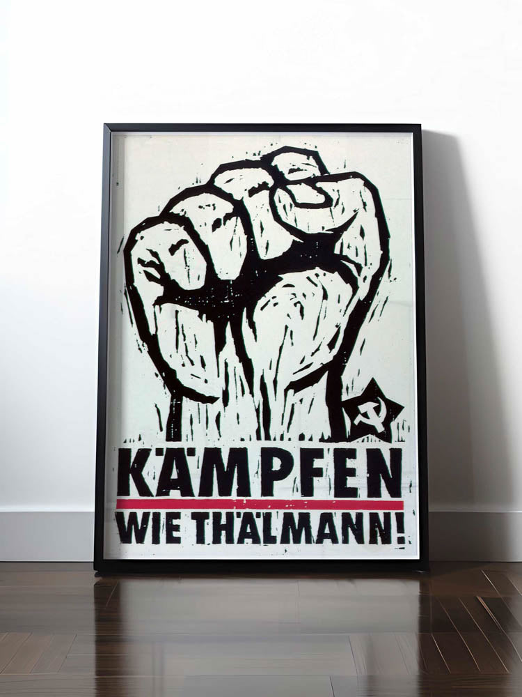 Historisches DDR Poster (A4 | A3 | A2 | A1) • KÄMPFEN WIE THÄLMANN
