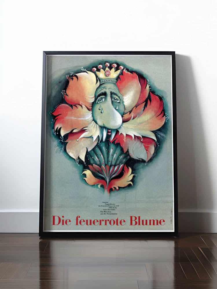 Historisches DDR Poster (A4 | A3 | A2 | A1) • DIE FEUERROTE BLUME - FILMPLAKAT