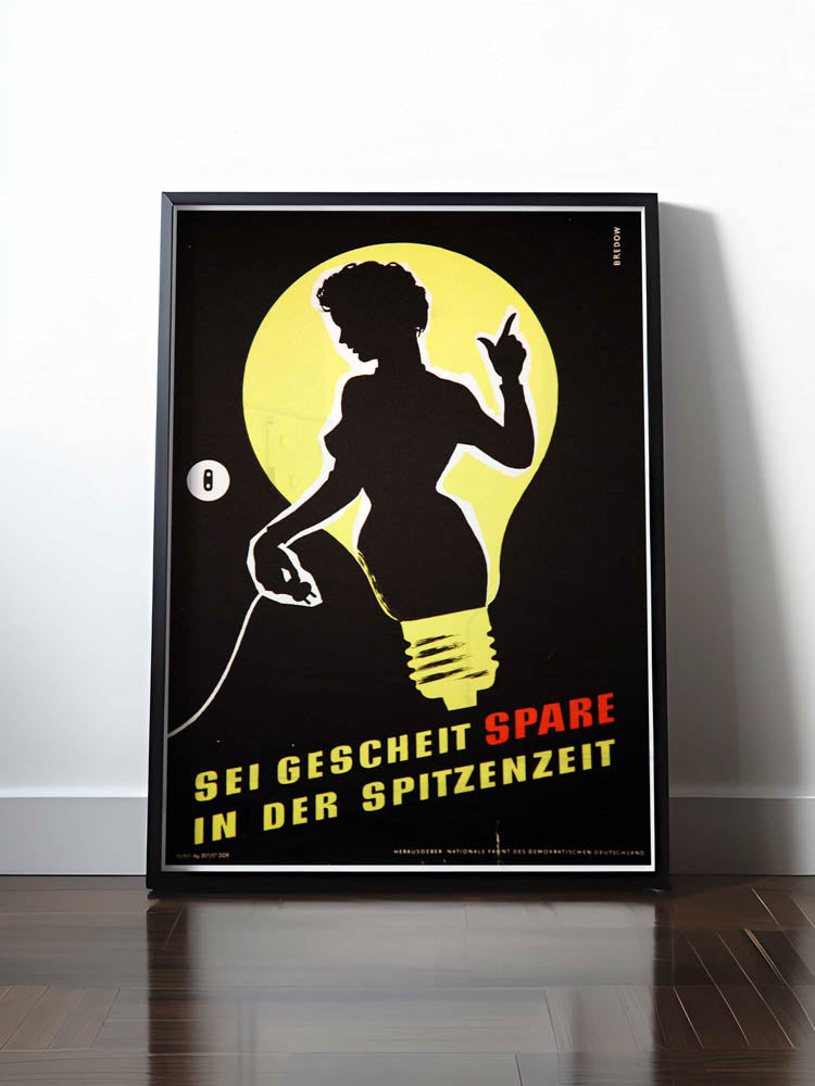 Historisches DDR Poster (A4 | A3 | A2 | A1) • SPARE IN DER SPITZENZEIT