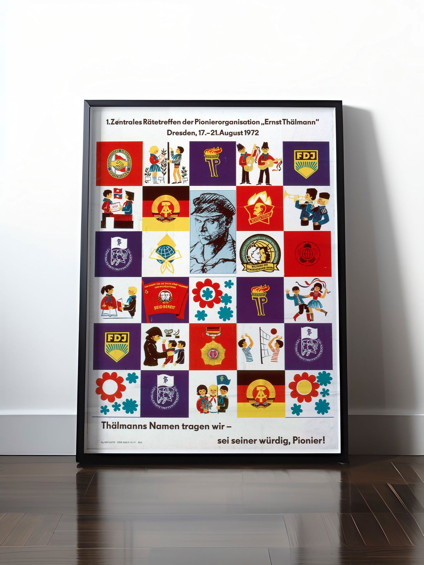 Historisches DDR Poster (A4 | A3 | A2 | A1) • DDR: PIONIERTREFFEN 1972