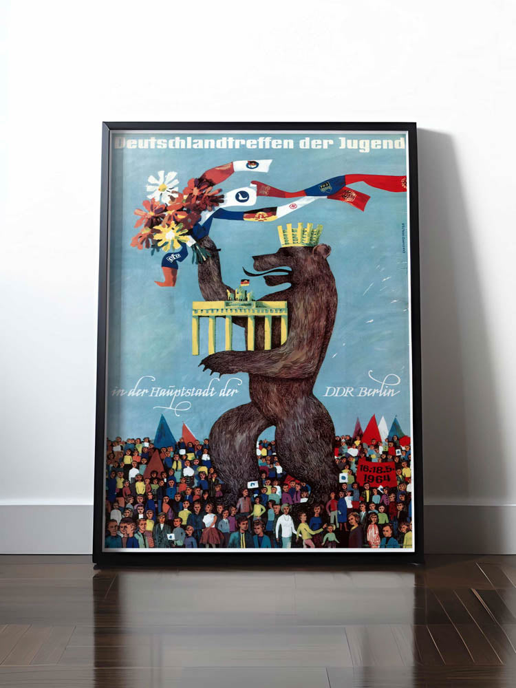 Historisches DDR Poster (A4 | A3 | A2 | A1) • DEUTSCHLANDTREFFEN DER JUGEND, BERLIN 1964