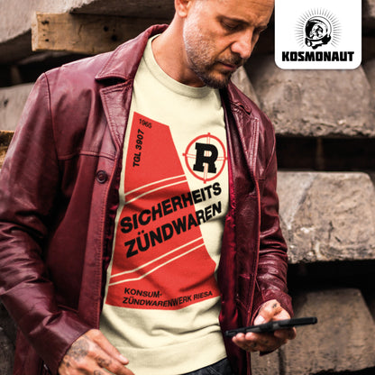 DDR Ostalgie Shirt Unisex • RIESA SICHERHEITSZÜNDWAREN