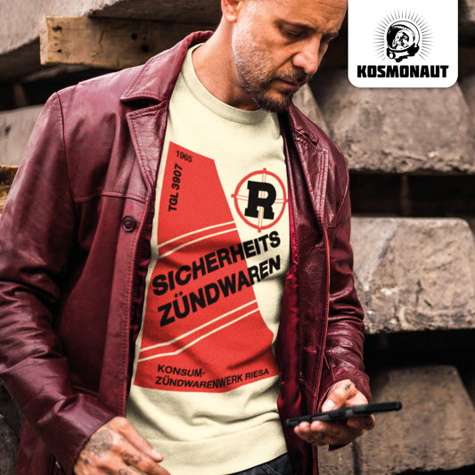 DDR Ostalgie Shirt Unisex • RIESA SICHERHEITSZÜNDWAREN