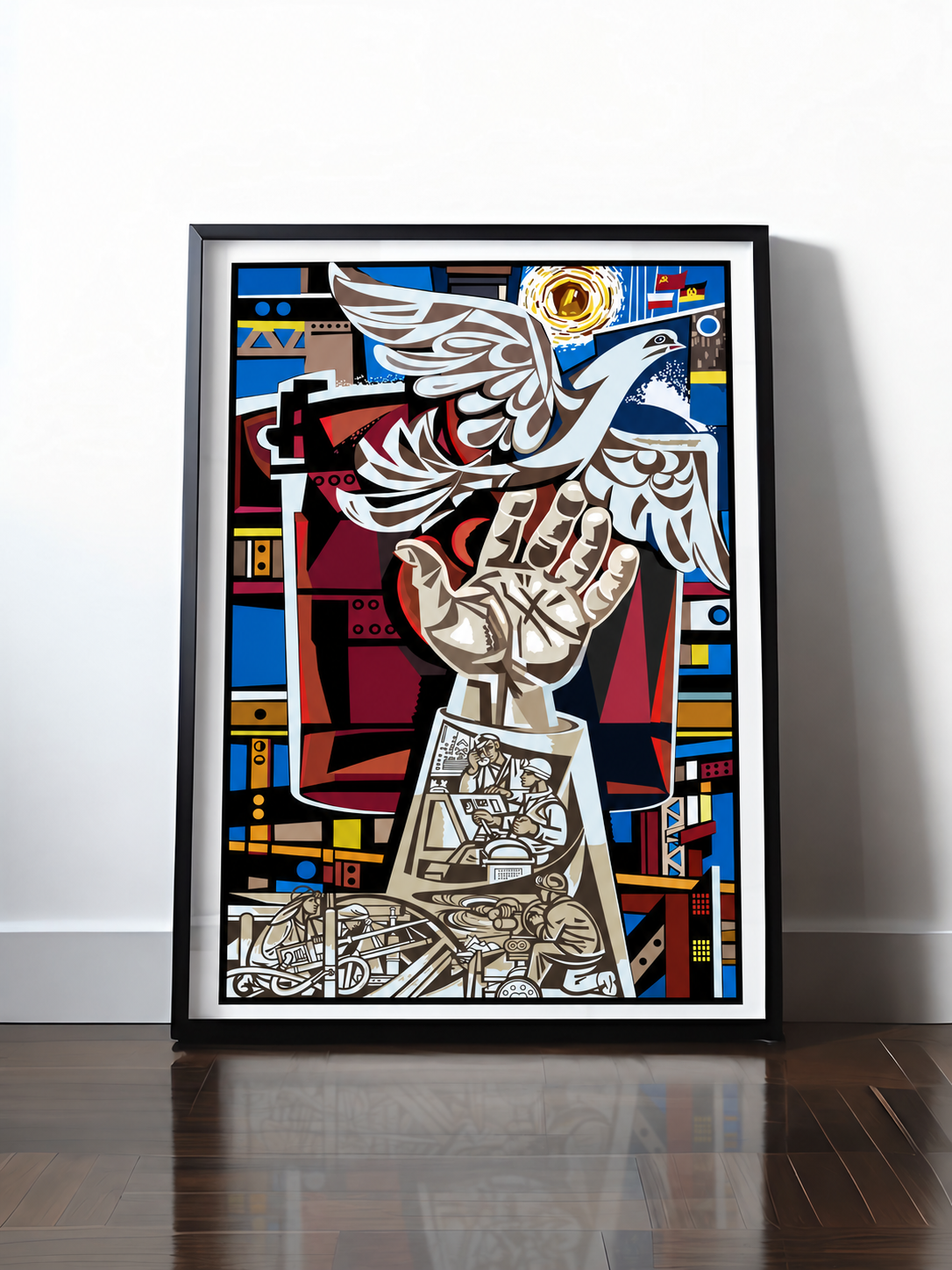 Historisches DDR Poster (A4 | A3 | A2 | A1) • WALTER WOMACKA - MOSAIK MAGISTRALE EISENHÜTTENSTADT (1965)