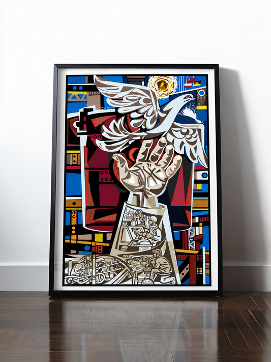 Historisches DDR Poster (A4 | A3 | A2 | A1) • WALTER WOMACKA - MOSAIK MAGISTRALE EISENHÜTTENSTADT (1965)